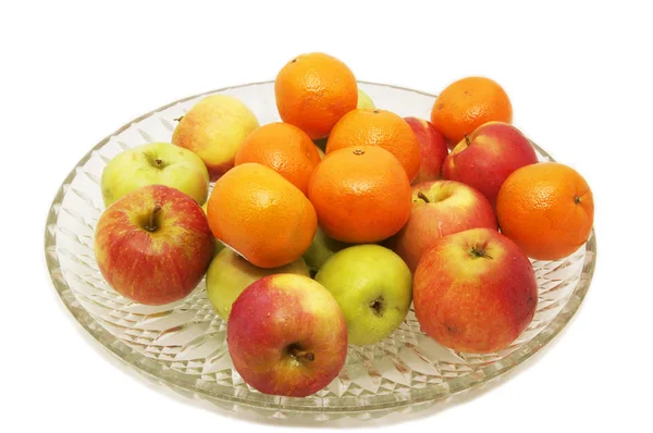 Großer Teller mit Äpfeln — Stockfoto