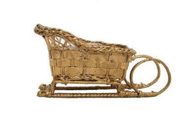 Wicker sleigh clipart