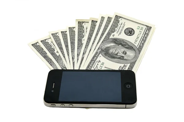 stock image Communicator and the dollar