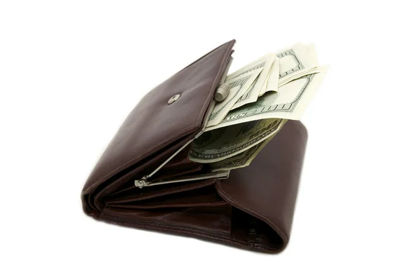 Women's wallets with dollars — Stock Photo, Image