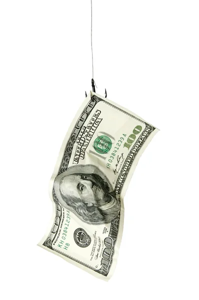 Dollar on the hook — Stock Photo, Image
