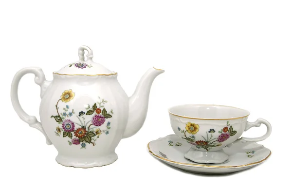 茶壶和杯子 — 图库照片