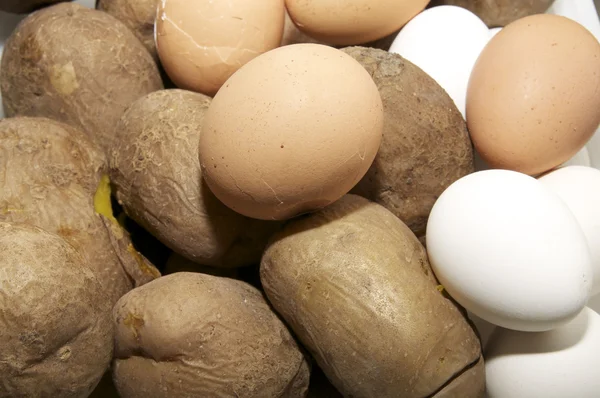 Brambory a vejce — Stock fotografie