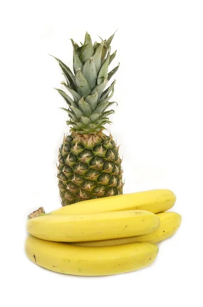 Ananas en banaan branch — Stockfoto