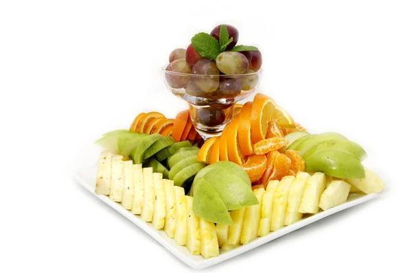 Un piatto di frutta — Foto Stock