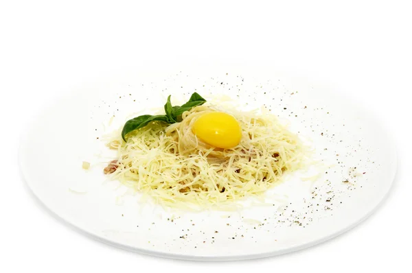 Spaghetti con uovo — Foto Stock