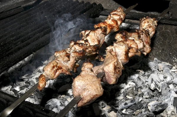 Skewers on the barbecue — Stock Photo, Image