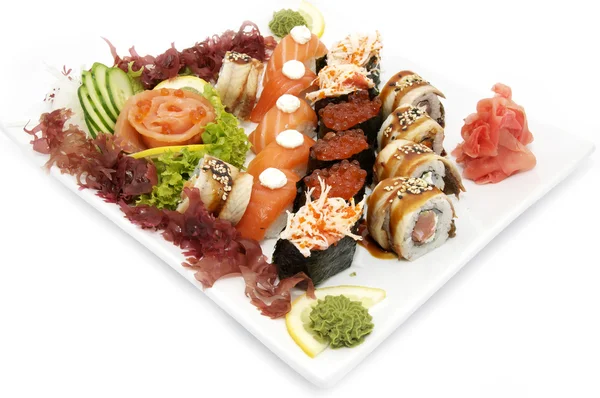 Plaat van sushi — Stockfoto