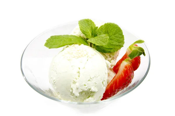 Zmrzlina s jahodami — Stock fotografie