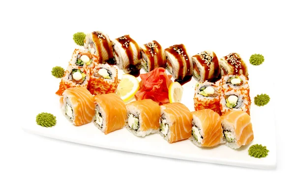 Plaat van sushi — Stockfoto
