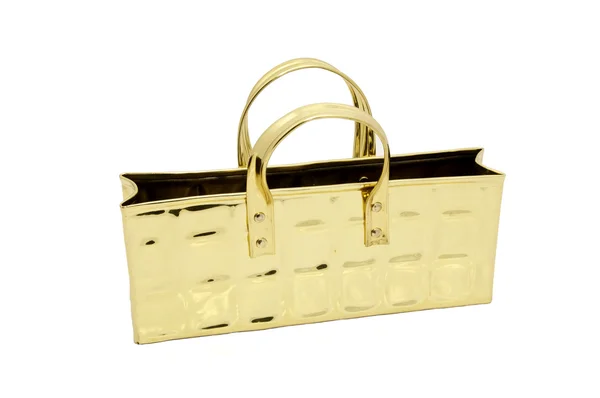 Isolated Gold Bag one — Stock Photo, Image