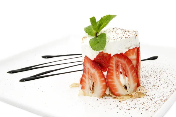 딸기 비스킷 — 스톡 사진