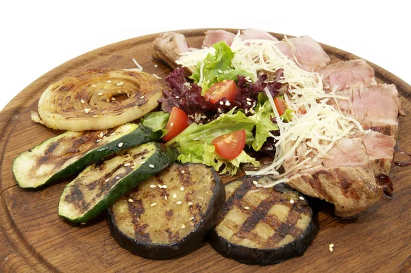 Verdure grigliate con carne — Foto Stock