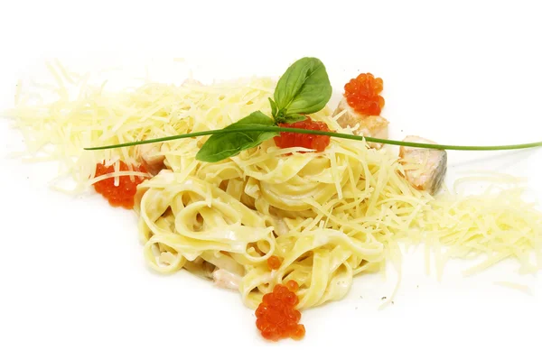 Spaghetti mit Kaviar — Stockfoto