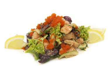 Havyar ve karides salatası