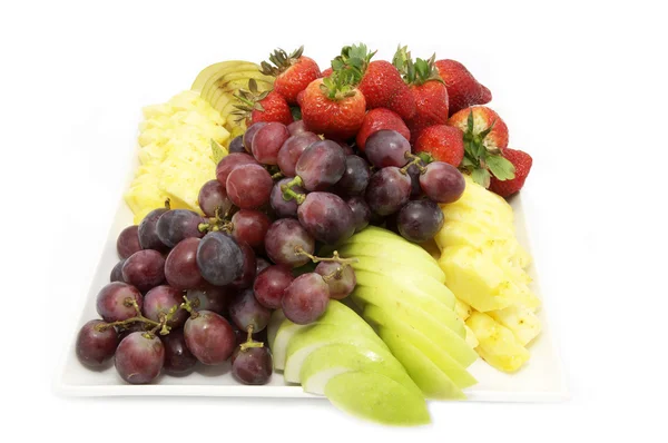 Un piatto di frutta matura — Foto Stock