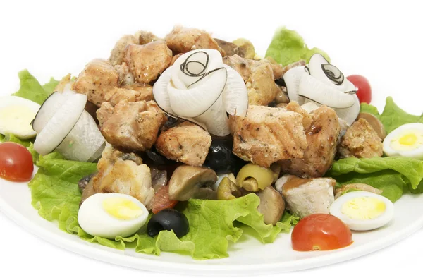 Salad of fish and eggs — Stock Photo, Image