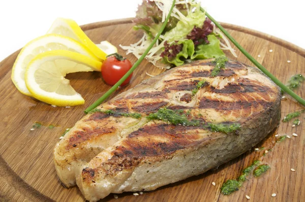 A piece of grilled salmon — Stock Photo, Image