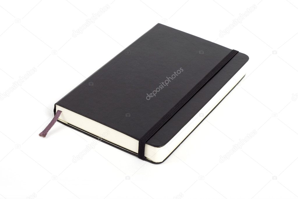 Black Diary isolated on a white background