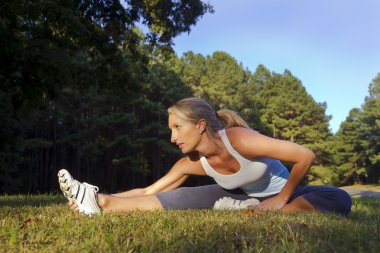 Woman Stretching clipart