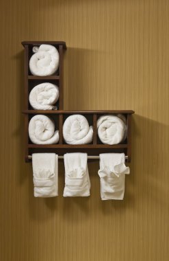 White Bathroom Towels clipart