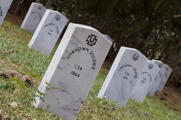 Tombe di ignoti soldati confederati — Foto Stock