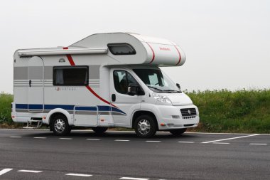 Motorhome on the highway clipart