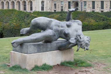 bir heykel Louvre. Paris