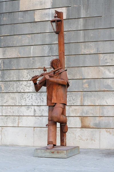 Iron man figure on the Seine — Stock Photo, Image