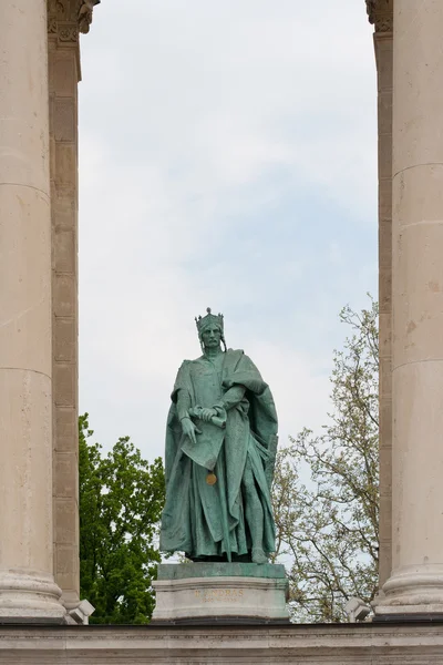 在布达佩斯的英雄广场。片段 — 图库照片