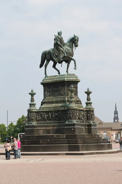 Kral Johann (John), Dresden, Almanya heykeli — Stok fotoğraf