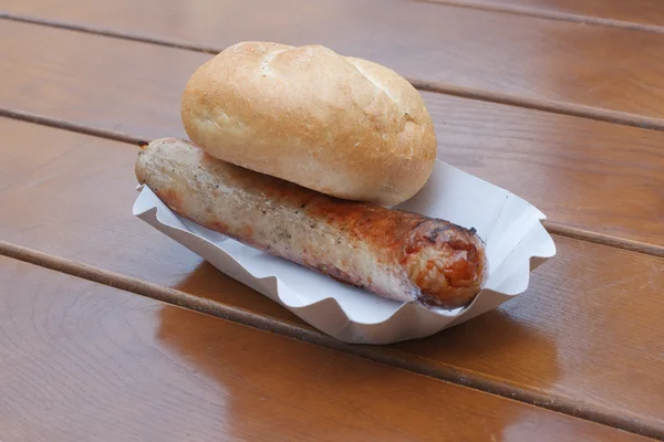 stock image Sausage with bun