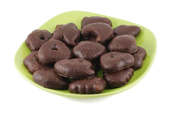 Chocolate chip cookies på grön skylt — Stockfoto