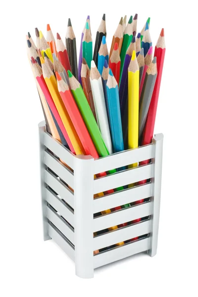 Różne kolorowe ołówki i — Zdjęcie stockowe