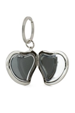 Gift keychain in heart shape clipart
