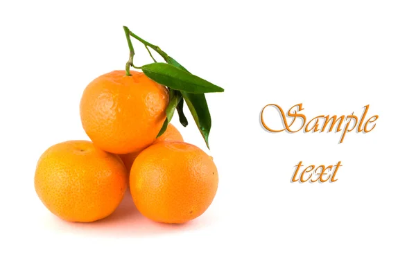 Mandarins are isolated on a white background — Stock Photo, Image