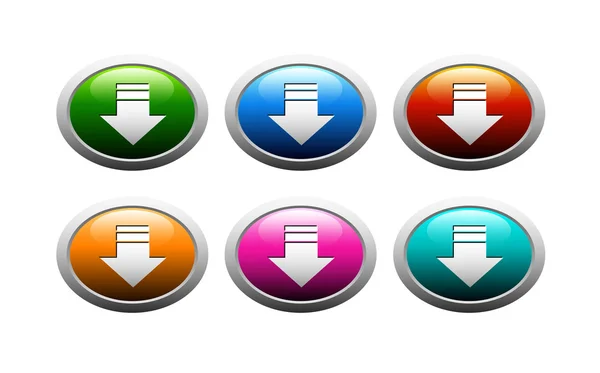 Télécharger des boutons. Rangées — Image vectorielle