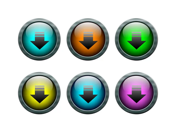 Downloaden van buttons — Stockvector