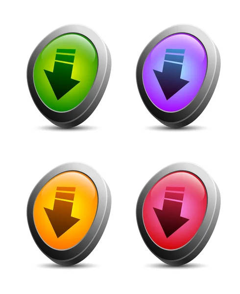 Descargar botones — Vector de stock