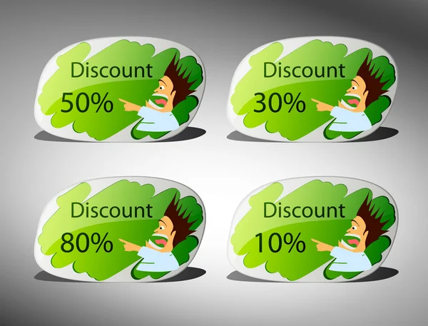 Discount stickers — Stock Vector