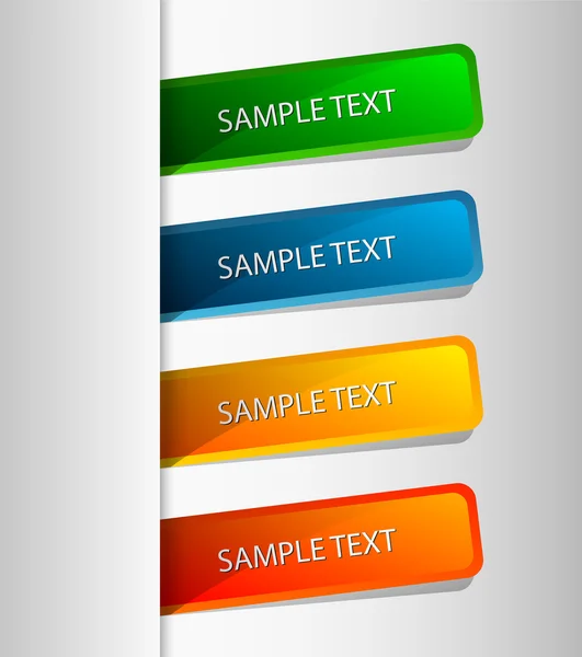 Stickers met tekst — Stockvector