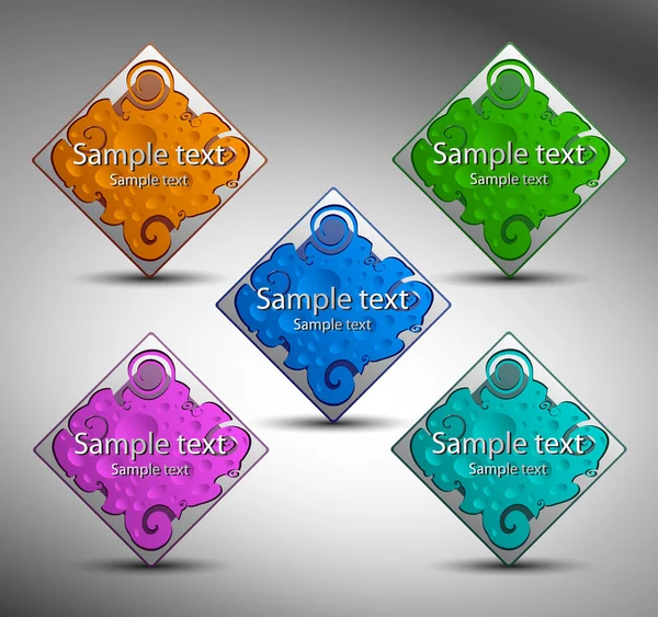 Creative stickers for text. — Stock Vector