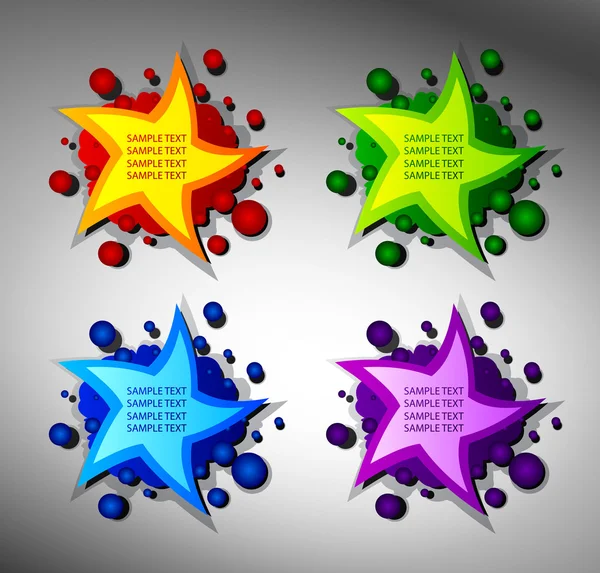 Stickers star. vecteur — Image vectorielle