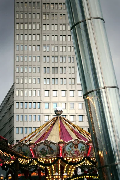 Architectural Confusion with Carousel — Stock Photo, Image