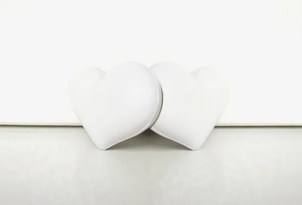 Dois corações juntos — Fotografia de Stock