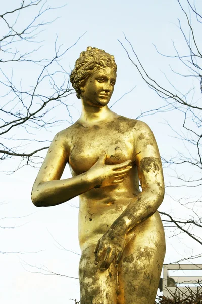 Escultura clássica dourada — Fotografia de Stock