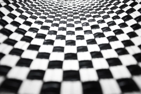Fekete-fehér kockás — Stock Fotó