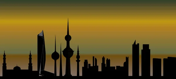 Skyline Кувейту — стокове фото