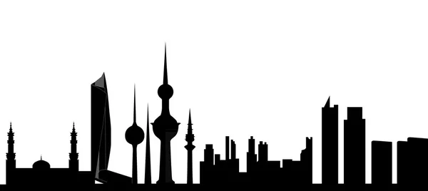 Skyline Kuwait — Vettoriale Stock