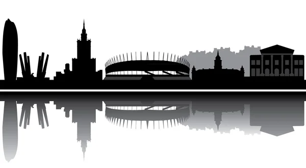 Skyline von Warschau — Stockfoto